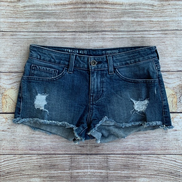 vans denim shorts